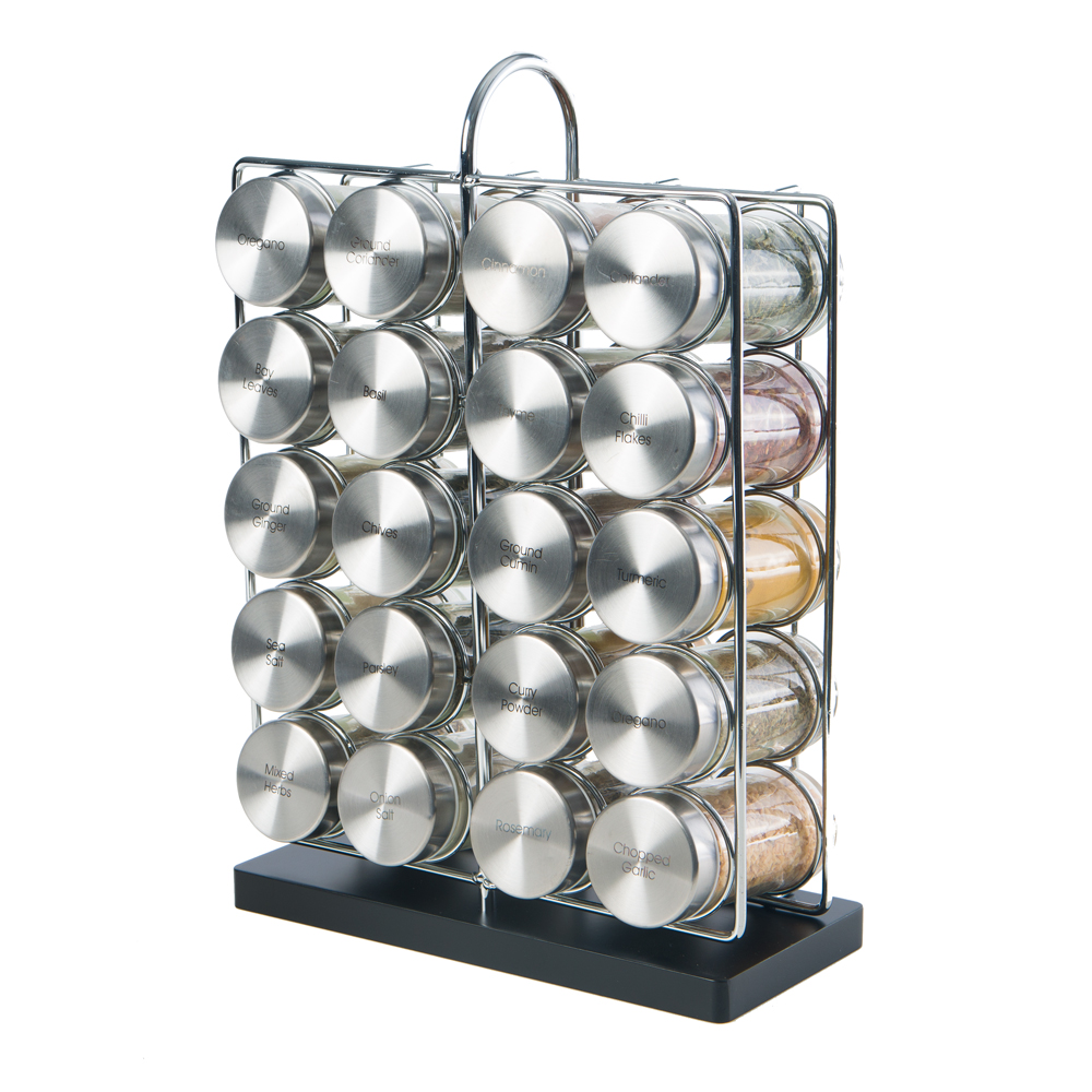 View Contemporary Spice Rack 20 Jars With Spices ProCook information