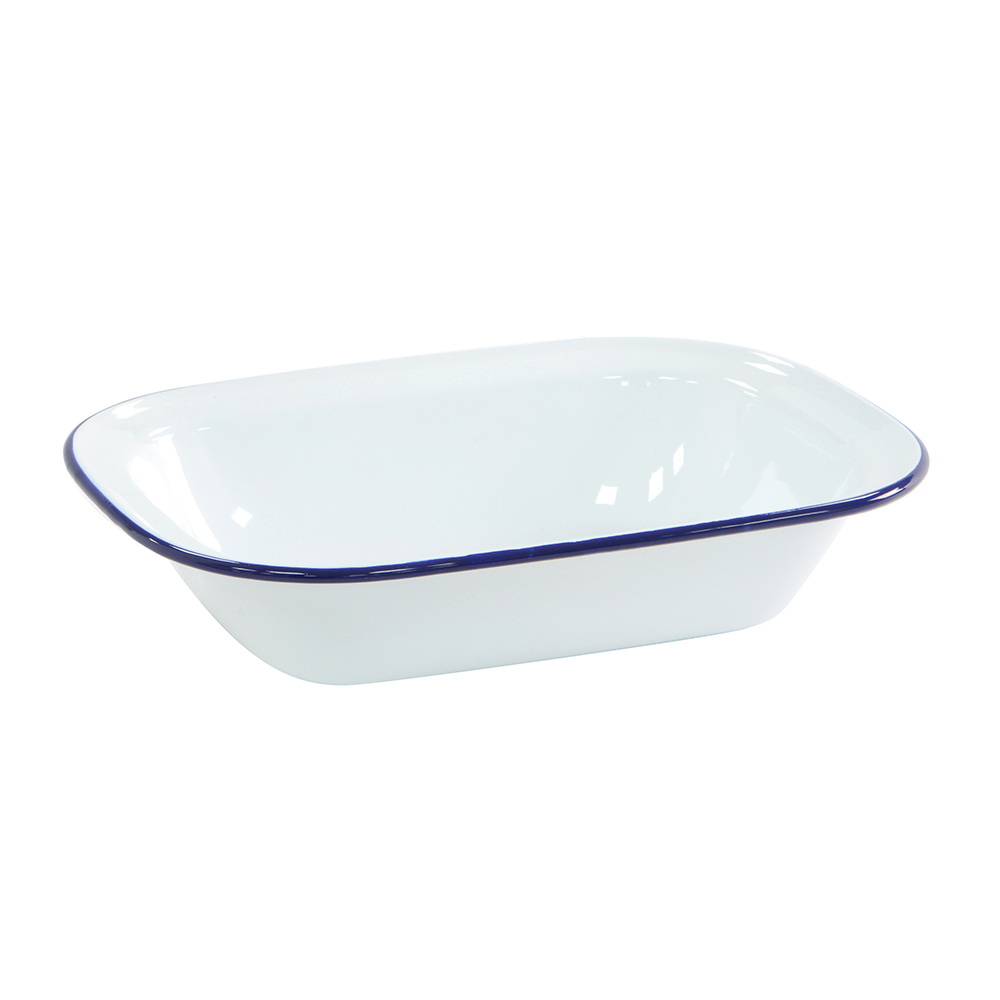 View 28cm Enamel Pie Dish Blue and White Bakeware by ProCook information