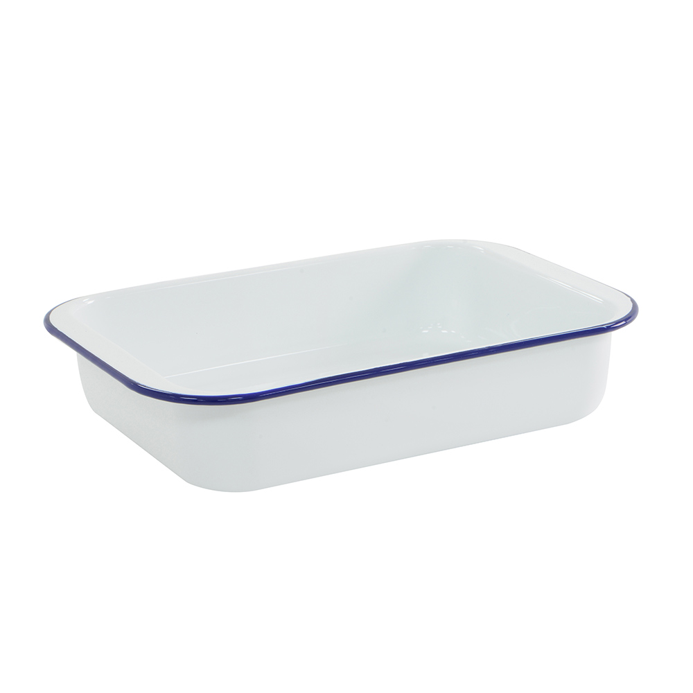 View 37cm Enamel Pie Dish Blue and White Bakeware by ProCook information