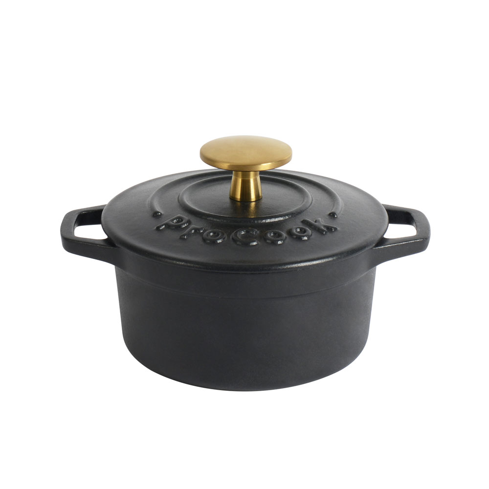 View Small Black Cast Iron Casserole Dish 12cm by ProCook information
