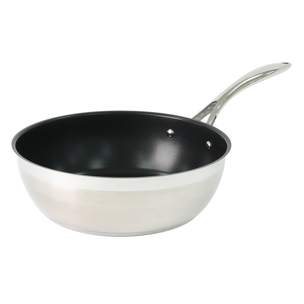 View ProCook Professional Stainless Steel Sauteuse Pan 28cm information