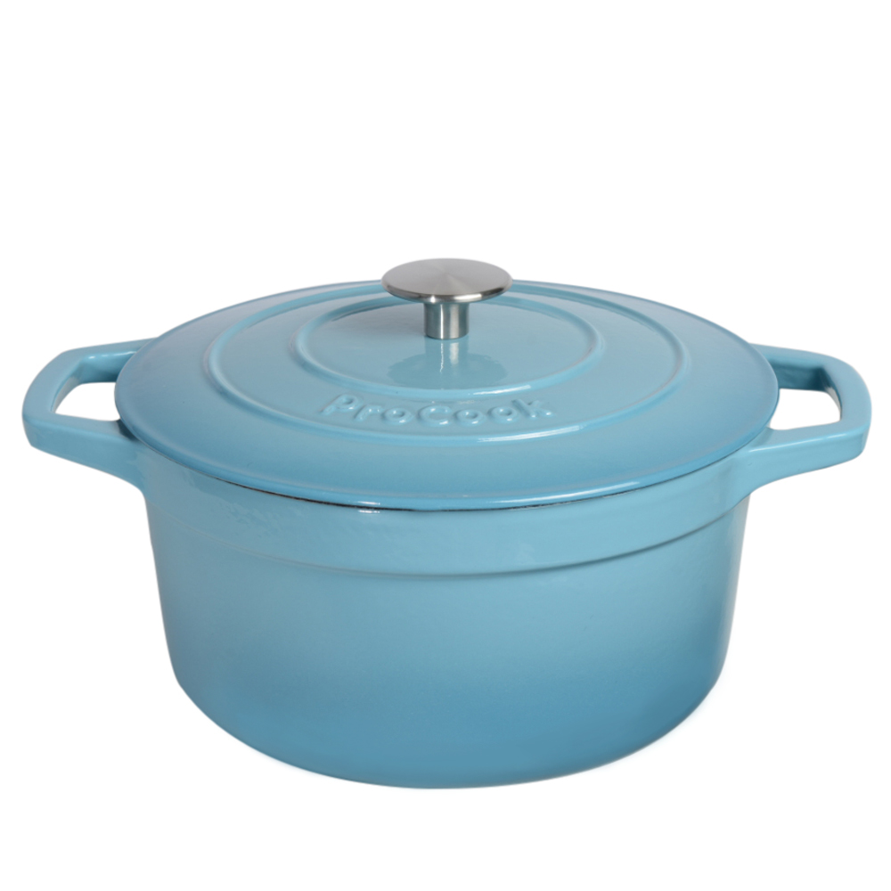 View Turquoise Cast Iron Casserole Dish 47L Cookware by ProCook information