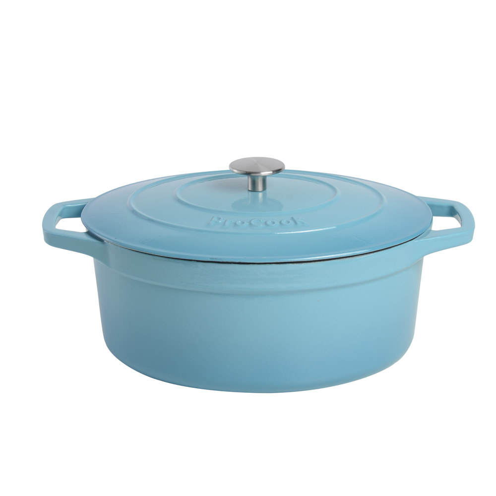 View Turquoise Cast Iron Casserole Dish 30cm Cookware by ProCook information
