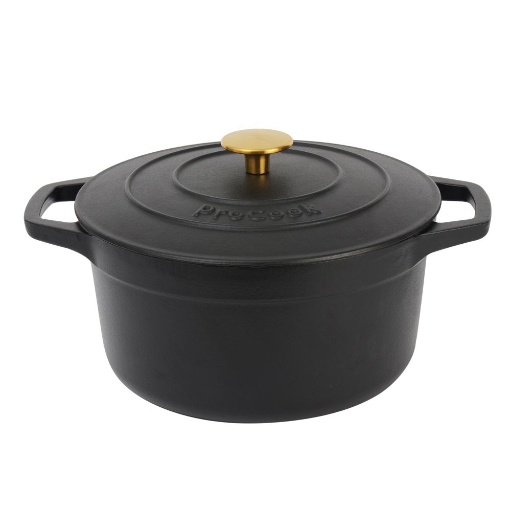 View Black Cast Iron Casserole Dish 24cm Cookware by ProCook information