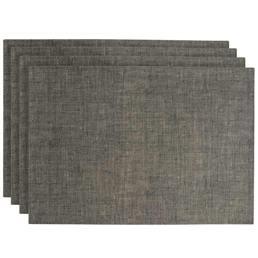 View 4 Grey Woven Placemats Tableware by ProCook information