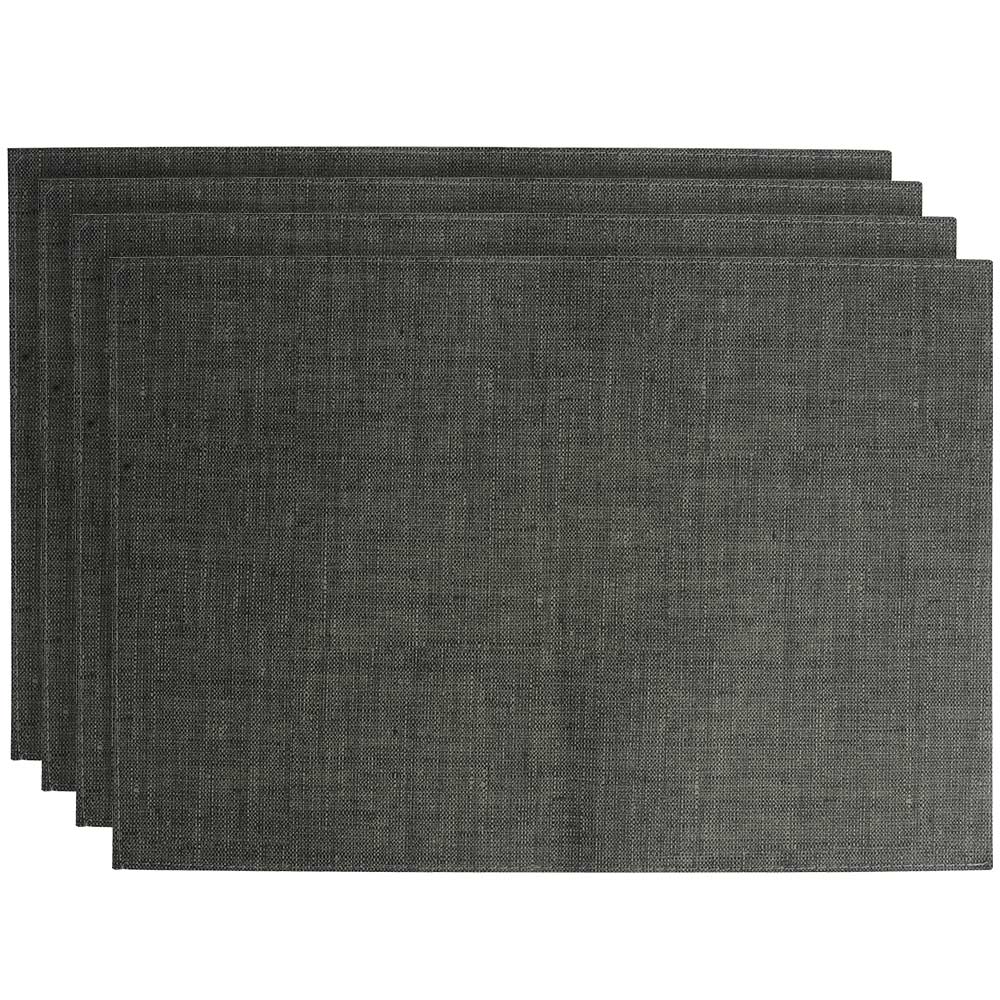 View 4 Charcoal Woven Placemats Tableware by ProCook information