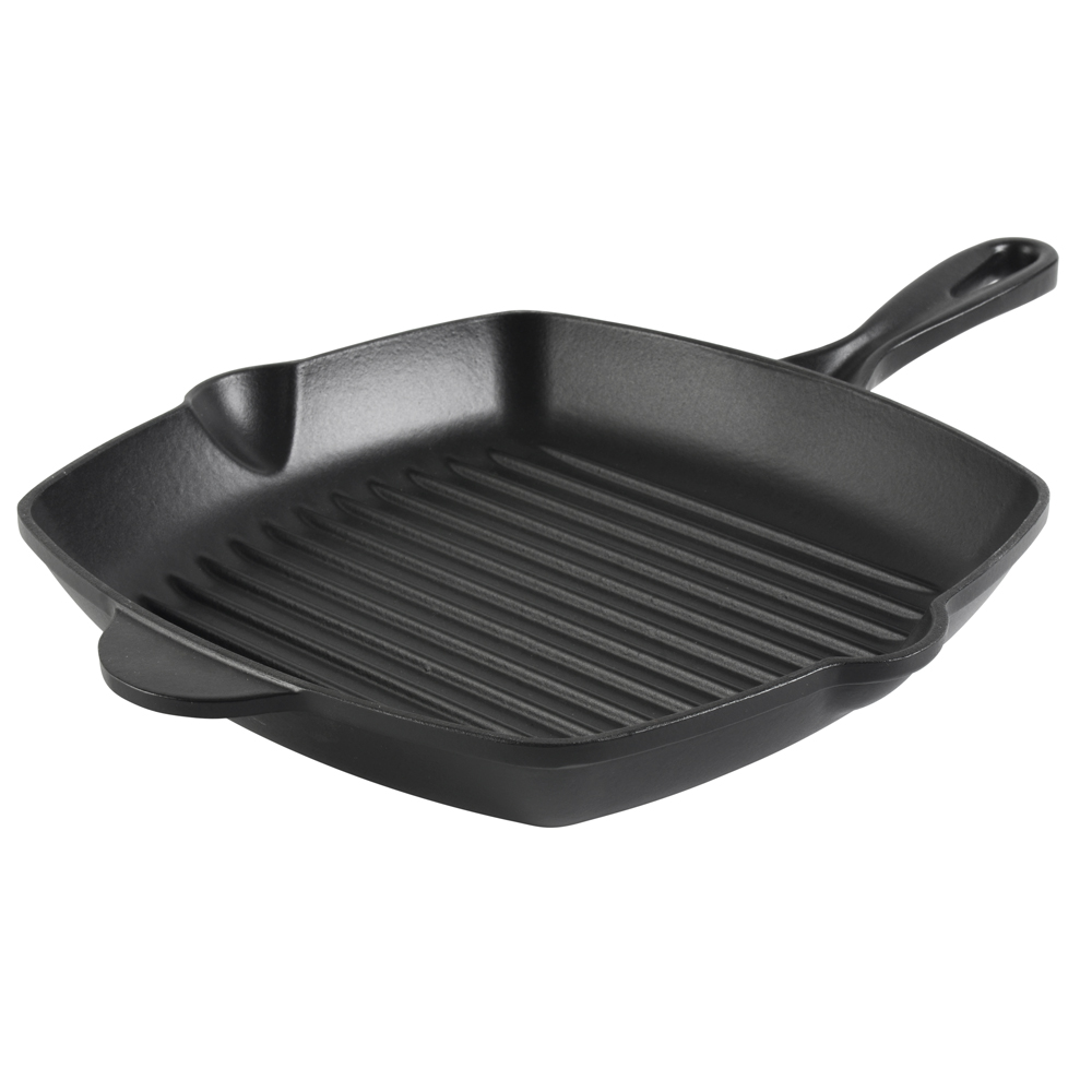 View Black Square Cast Iron Griddle Pan Cookware by ProCook information