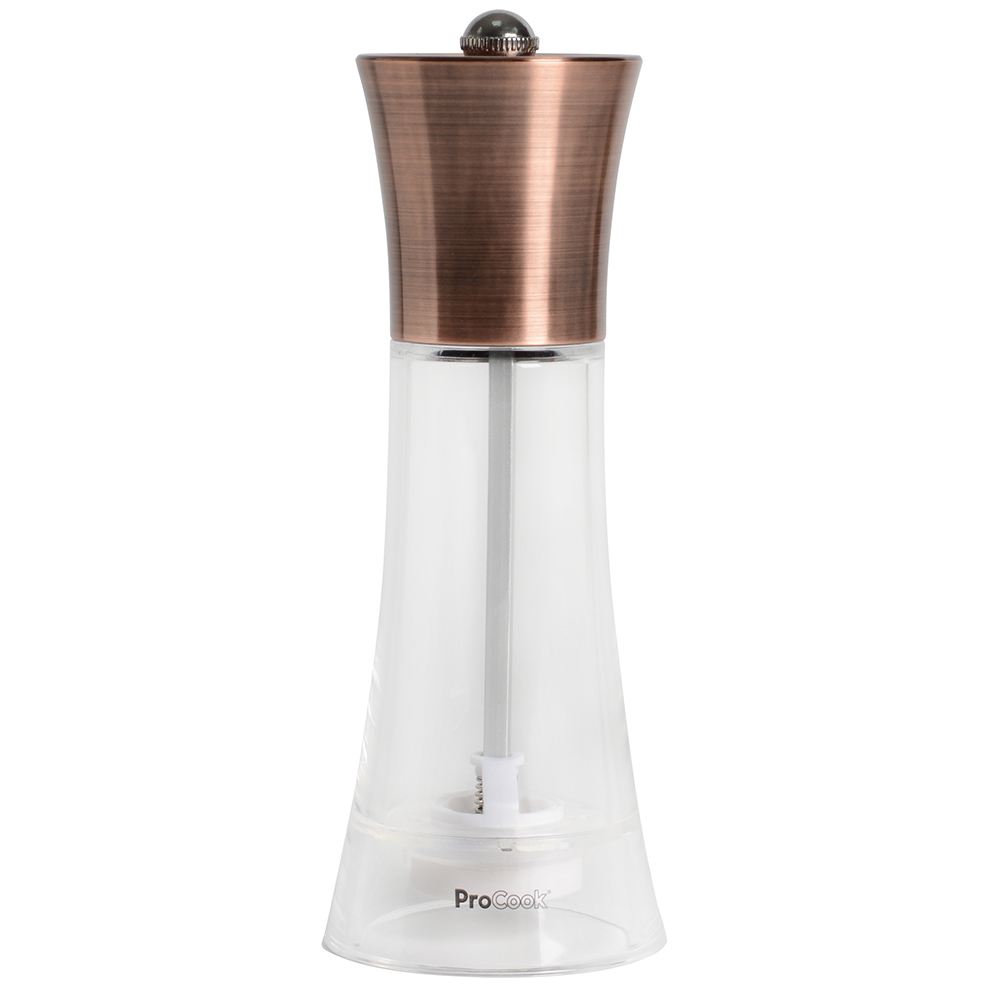 View Copper Acrylic Salt or Pepper Mill 18cm Tableware by ProCook information