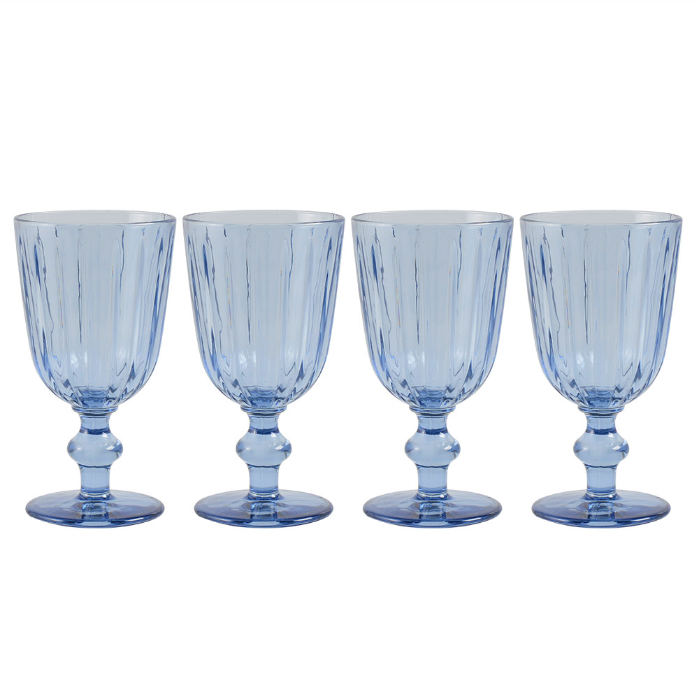 View 4 Wine Glasses Blue Lorenzo Tableware by ProCook information
