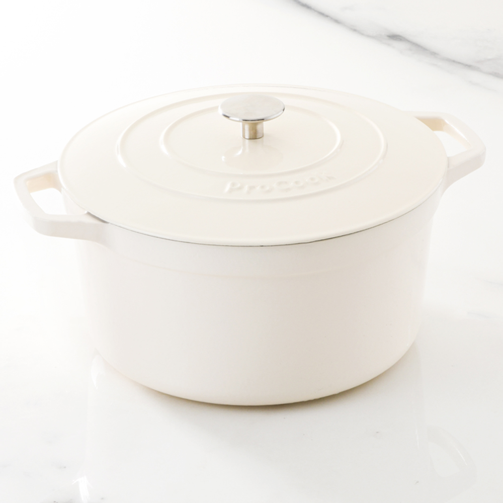 View Cream Cast Iron Casserole Dish 73L Cookware by ProCook information