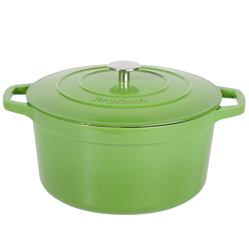 View Green Cast Iron Casserole Dish 73L Cookware by ProCook information