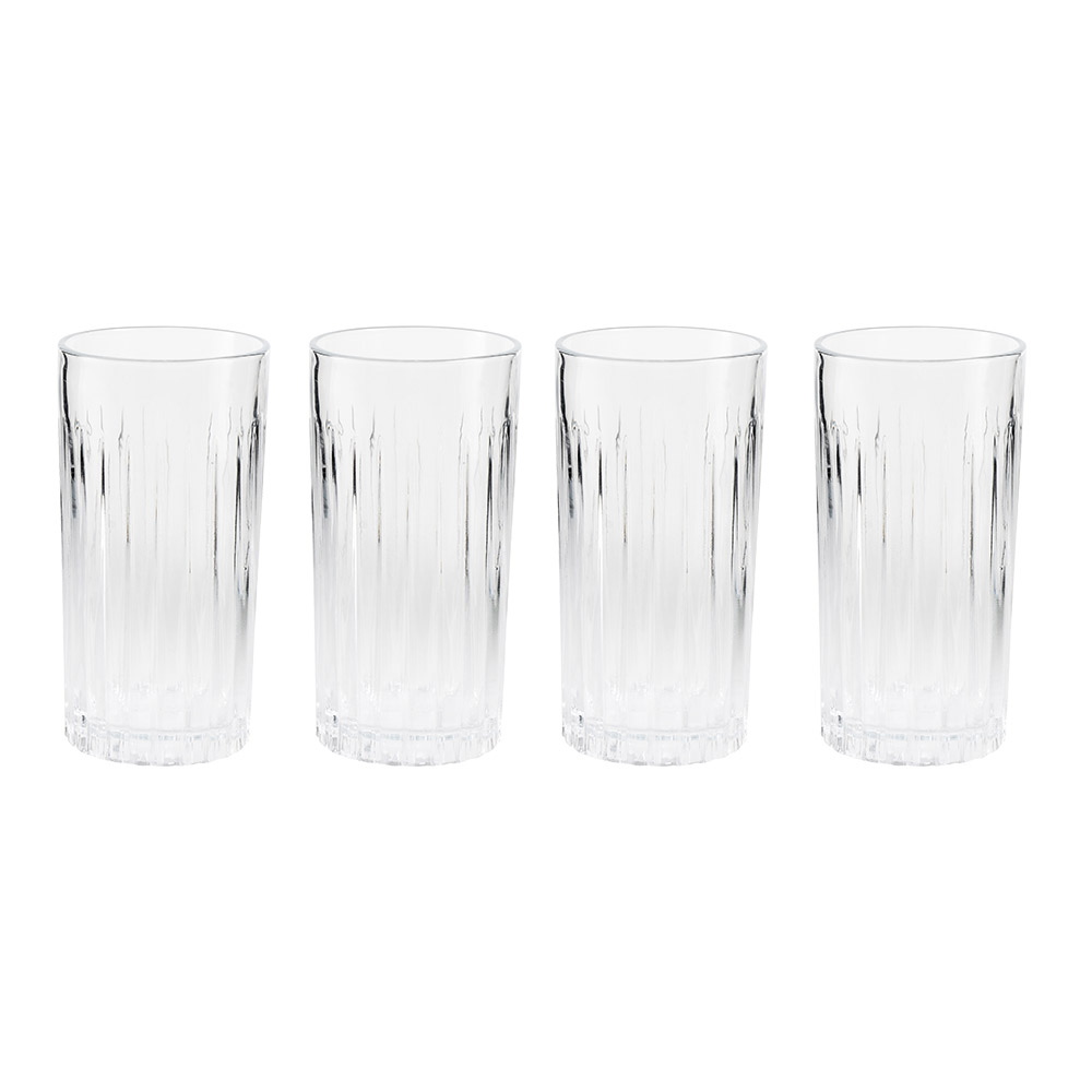 View 4 Ribbed Highball Glasses Savona Tableware by ProCook information