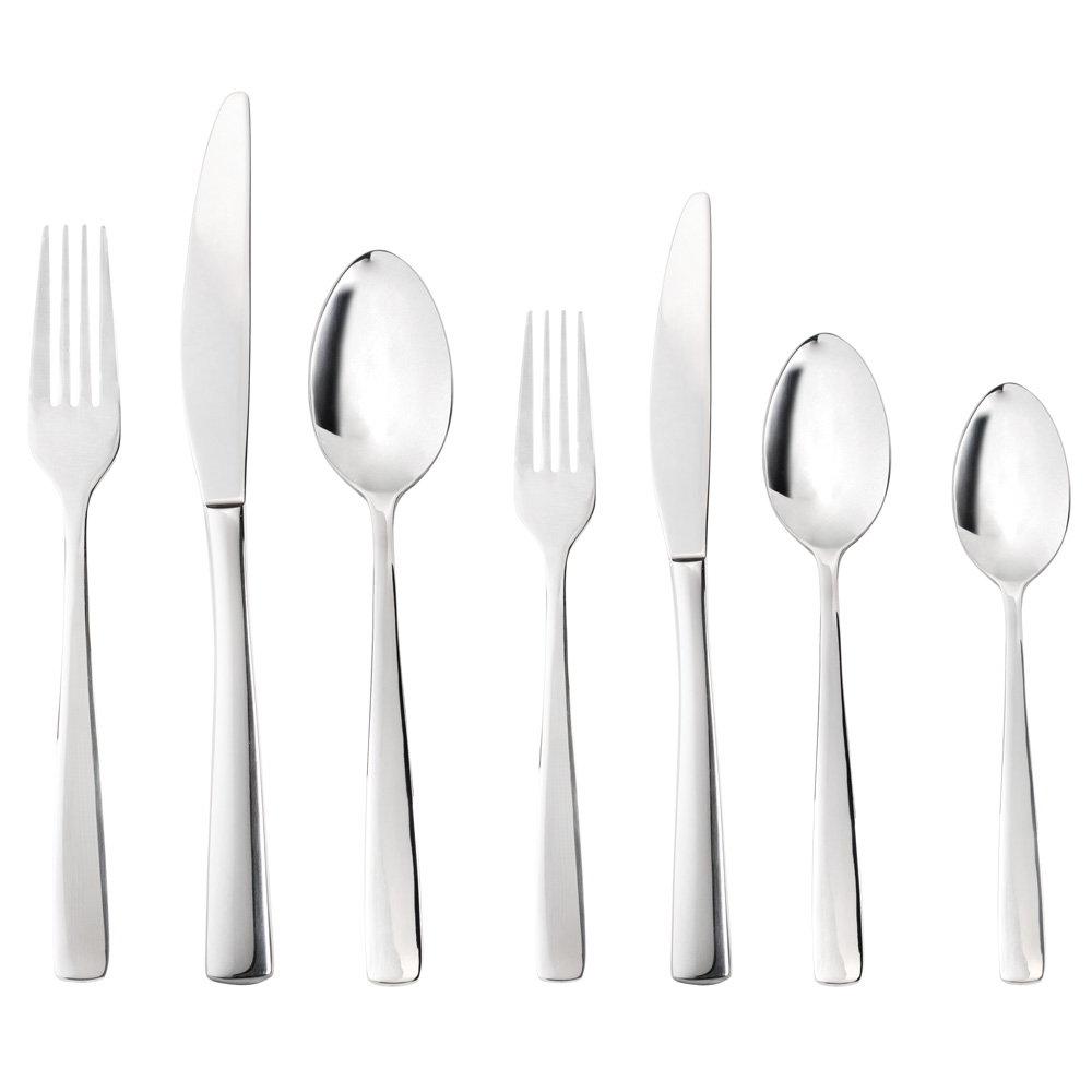 View 28 Piece Stainless Steel Kingston Cutlery Set Tableware by ProCook information