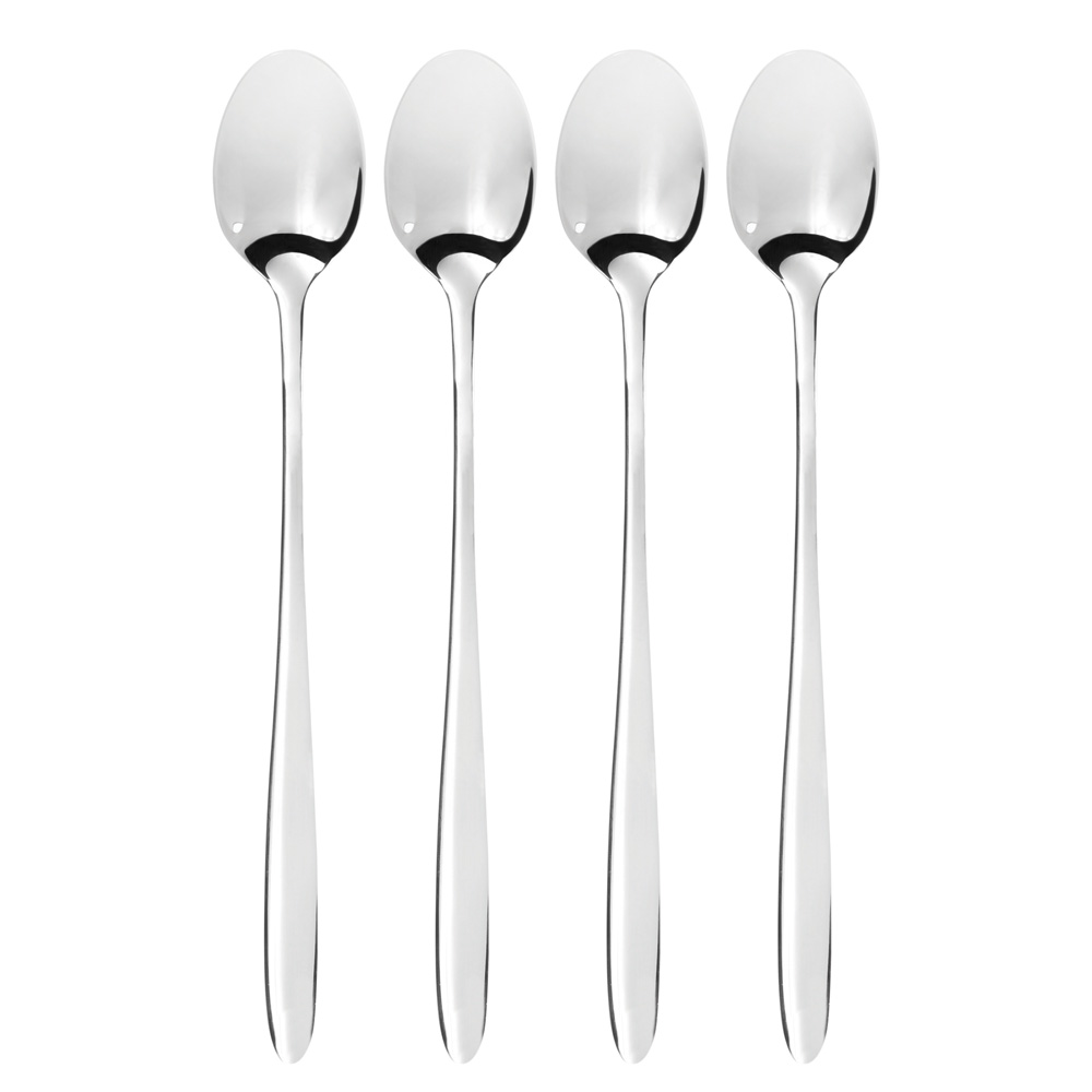 View 4 Piece Stainless Steel Latte Spoon Set 1810 Soho Cutlery by ProCook information