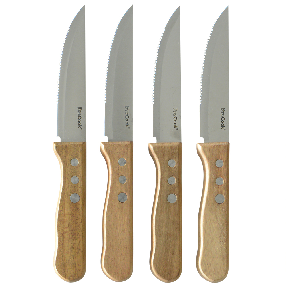 View 4 Piece Acacia Steak Knife Set Knives by ProCook information