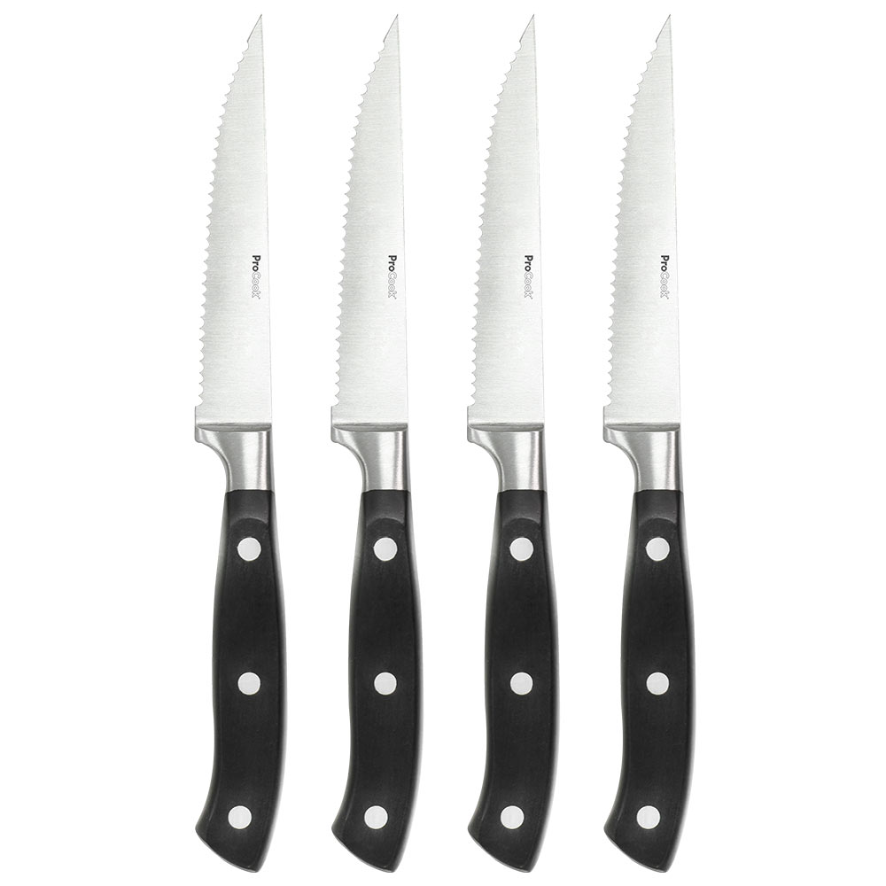 View 4 Piece Gourmet X30 Steak Knife Set Knives by ProCook information