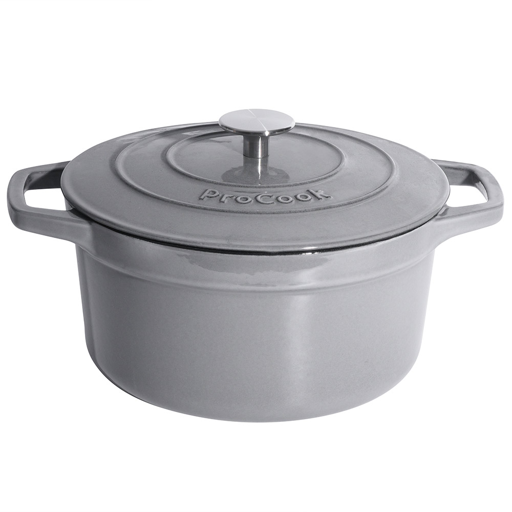 View Grey Cast Iron Casserole Dish 47L Cookware by ProCook information