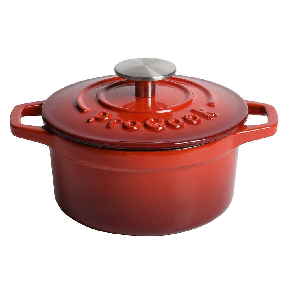 View Red Cast Iron Casserole Dish 06L Cookware by ProCook Red information