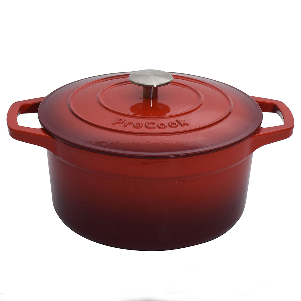 View Red Cast Iron Casserole Dish 47L Cookware by ProCook information