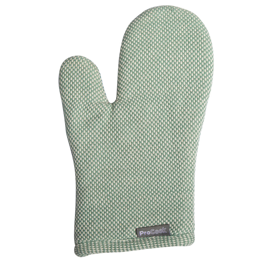 View Single Oven Glove Green and Grey Kitchen Tools By ProCook information