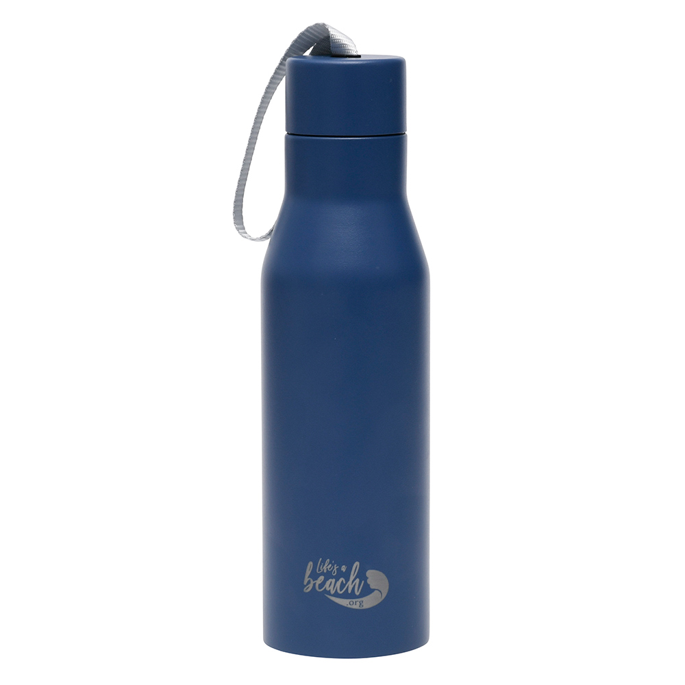 View Lifes a Beach Stainless Steel Water Bottle Blue Kitchenware by ProCook information