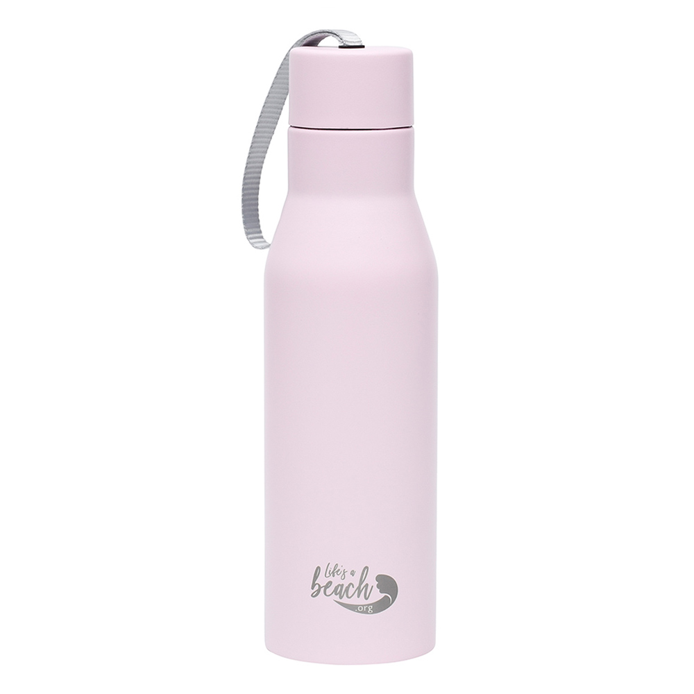 View Lifes a Beach Stainless Steel Water Bottle Pink Kitchenware by ProCook information