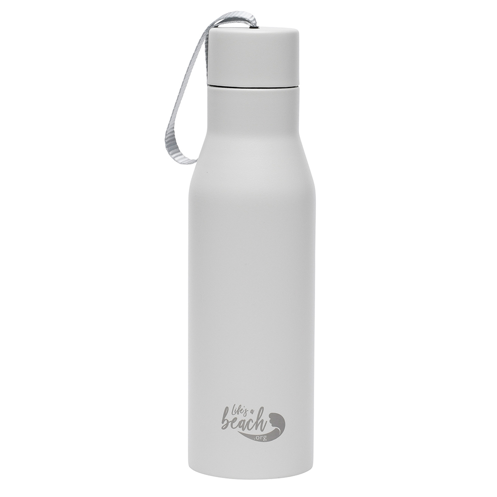 View Lifes a Beach Stainless Steel Water Bottle Grey Kitchenware by ProCook information