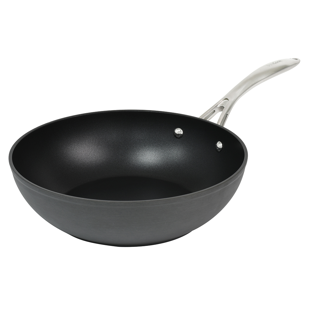 View ProCook Professional Anodised Cookware Nonstick Induction Wok 28cm information