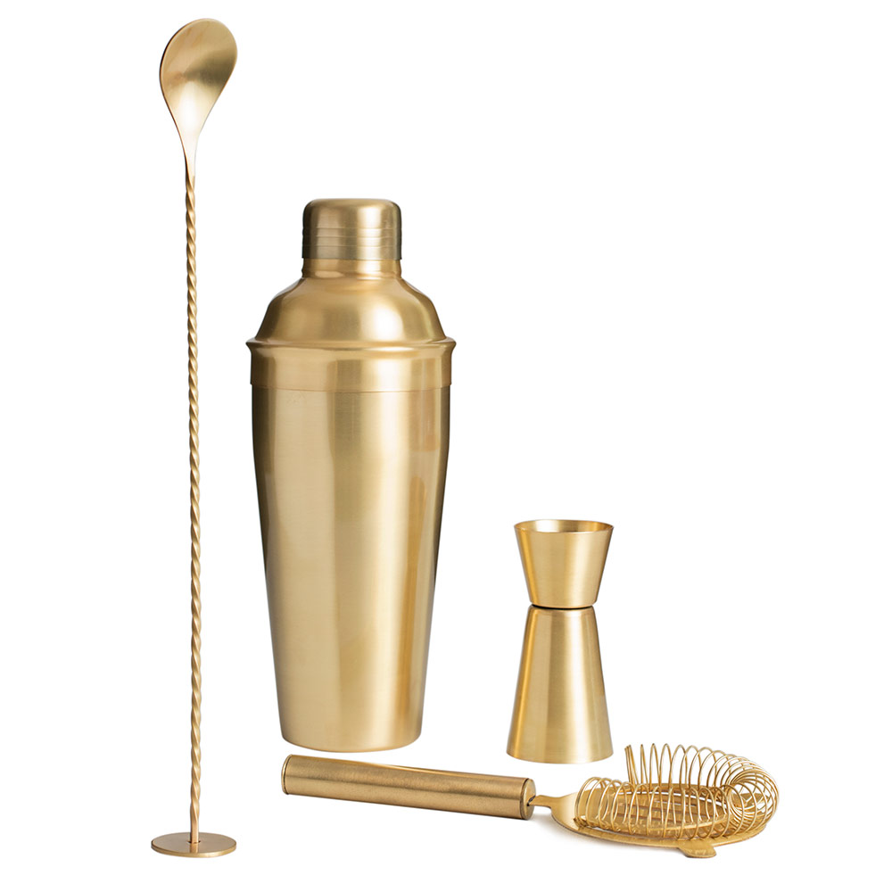View Gold Cocktail Shaker Gift Set Kitchen Tools By ProCook information