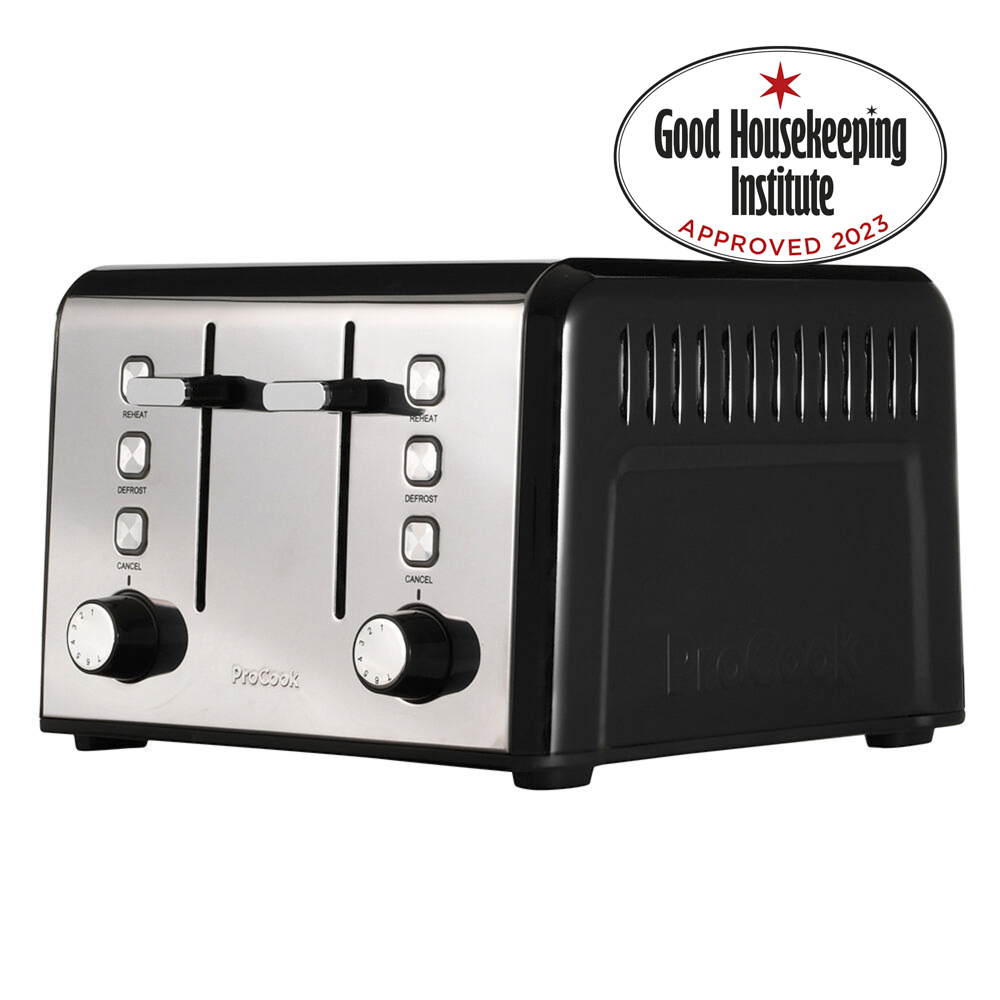 View Black Toaster 4 Slice Kitchenware by ProCook information