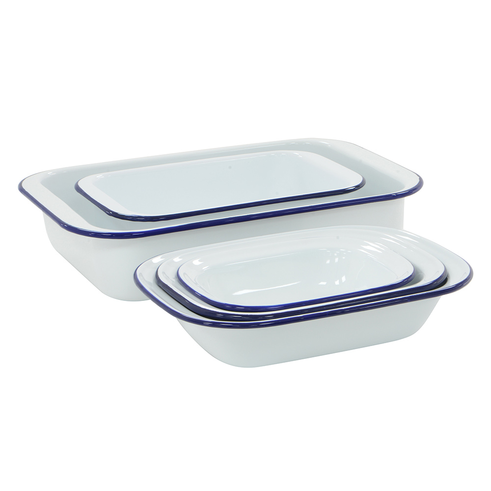 View 5 Enamel Roasting Tins Pie Dishes Bakeware by ProCook information