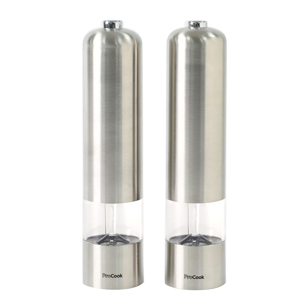 View Stainless Steel Electric Salt Pepper Mill Set Tableware by ProCook information