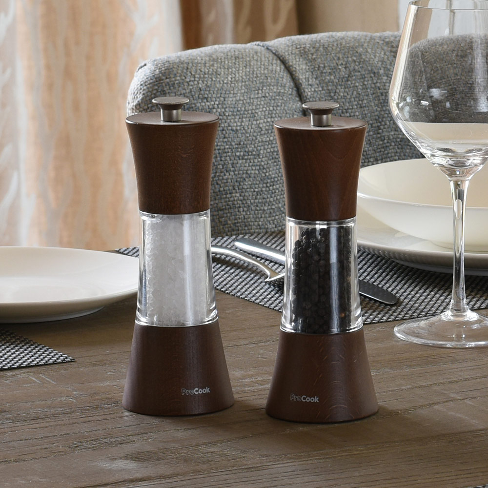 View Brown Wooden Salt Pepper Mill Set Tableware by ProCook information