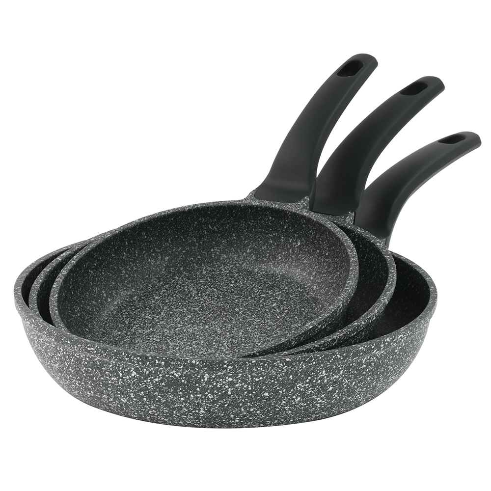 View ProCook Granite Cookware NonStick Induction Frying Pans 3 Piece information