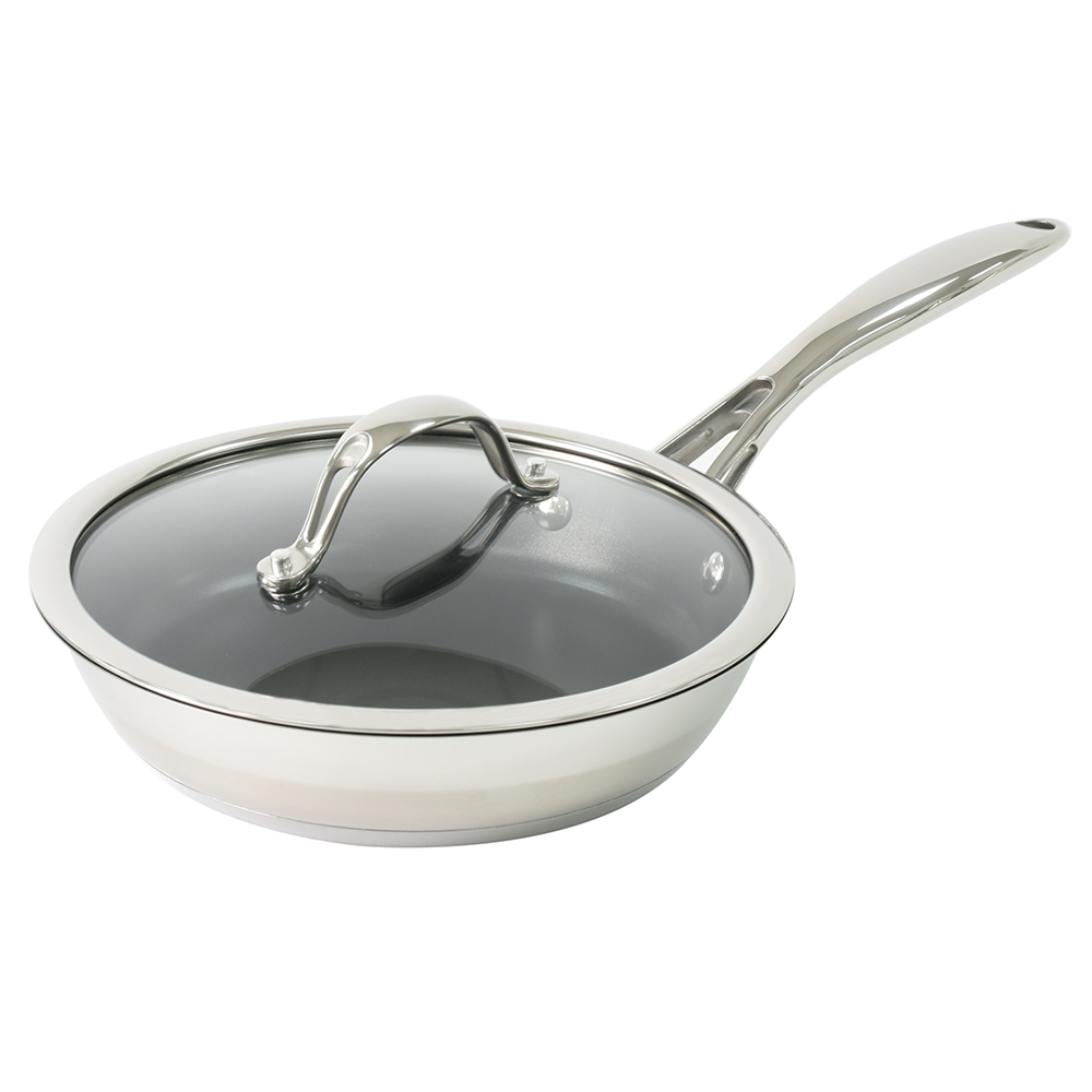 View ProCook Professional Stainless Steel Frying Pan with Lid 20cm information