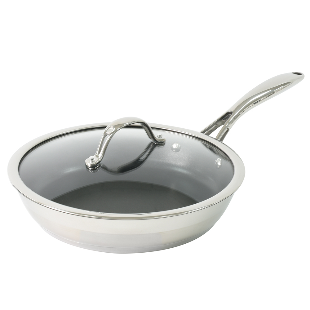 View ProCook Professional Stainless Steel Frying Pan with Lid 24cm information