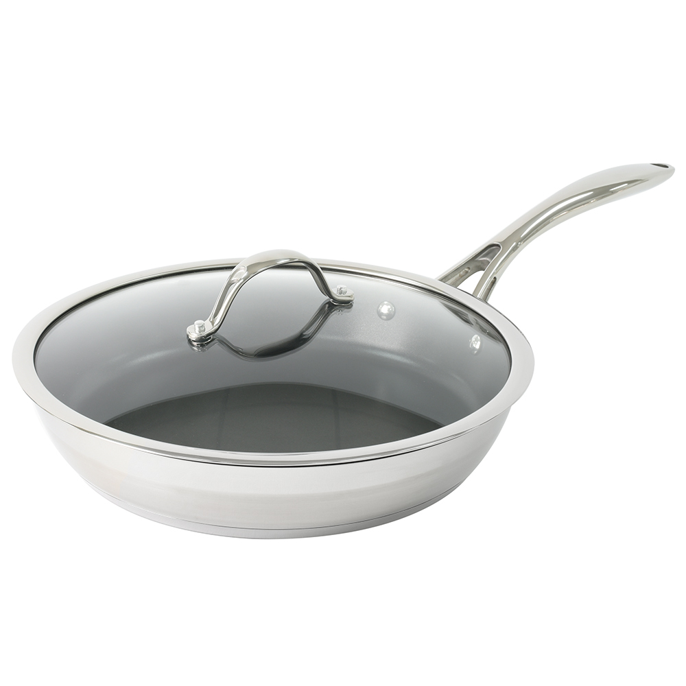 View ProCook Professional Stainless Steel Frying Pan with Lid 28cm information