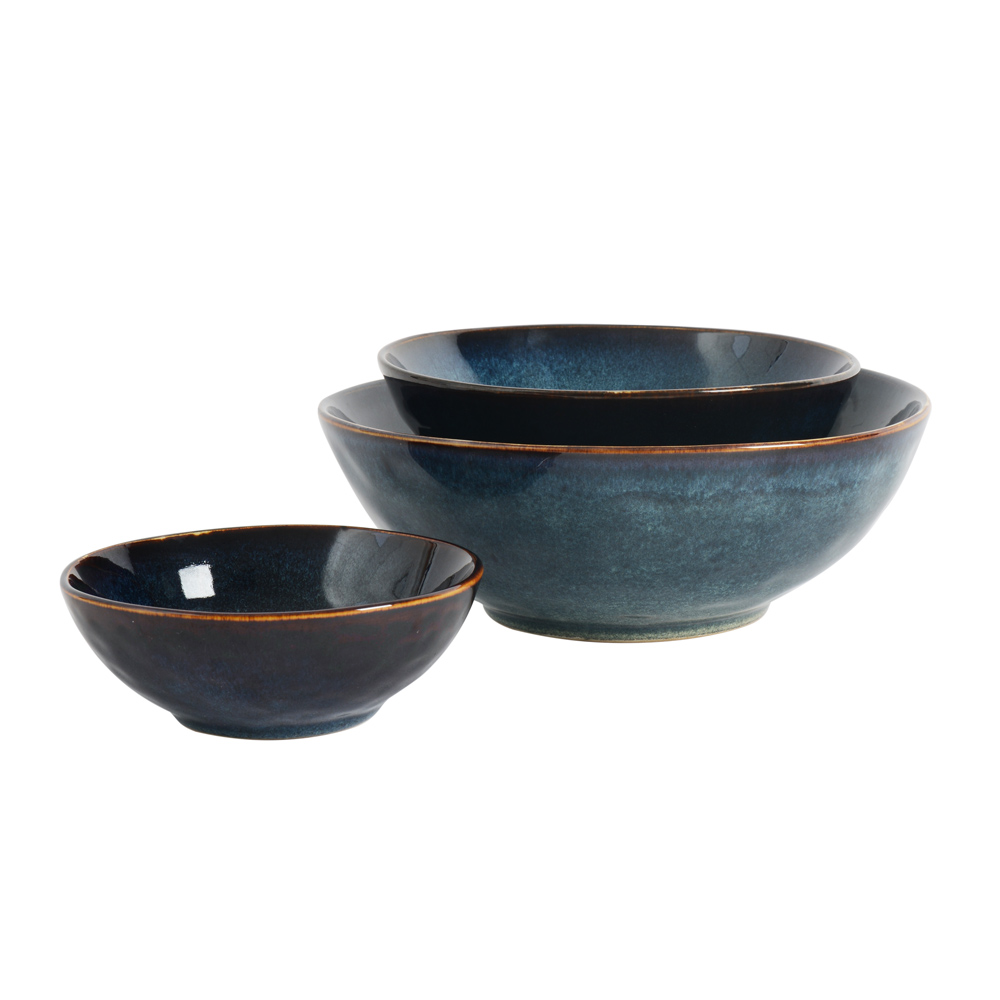 View 3 Piece Stoneware Bowl Set Vaasa Tableware by ProCook information