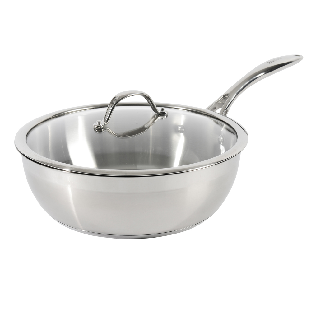 View ProCook Professional Steel Cookware Uncoated Sauteuse Pan 28cm information