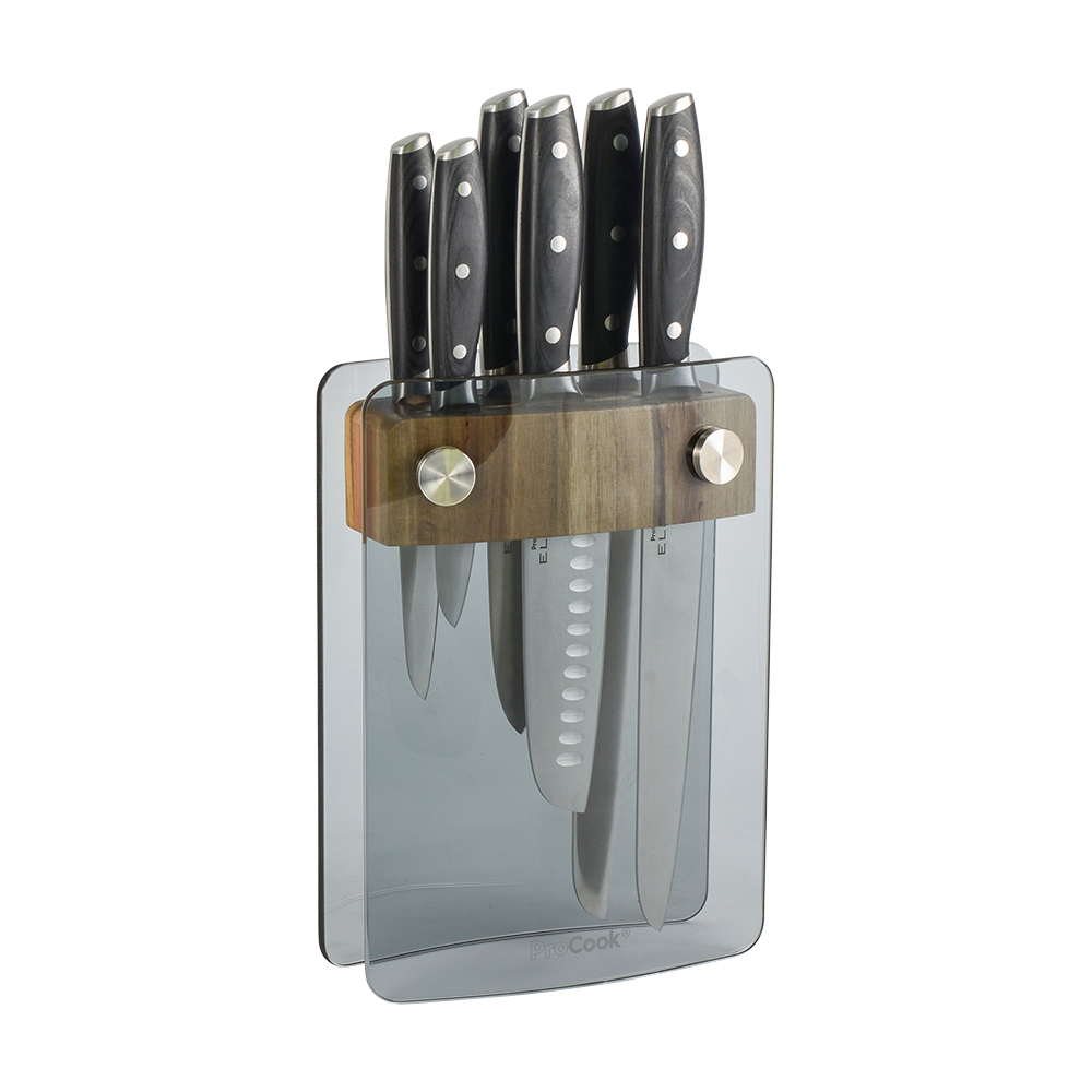 View 6 Piece Knife Set Glass Block Elite AUS8 Knives by ProCook information
