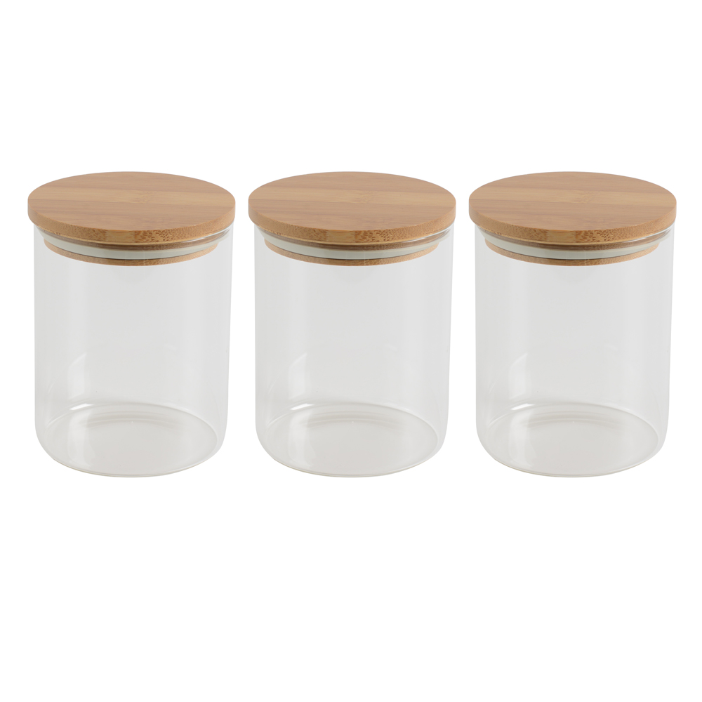 View 3 Medium Glass Storage Jars Kitchenware by ProCook information