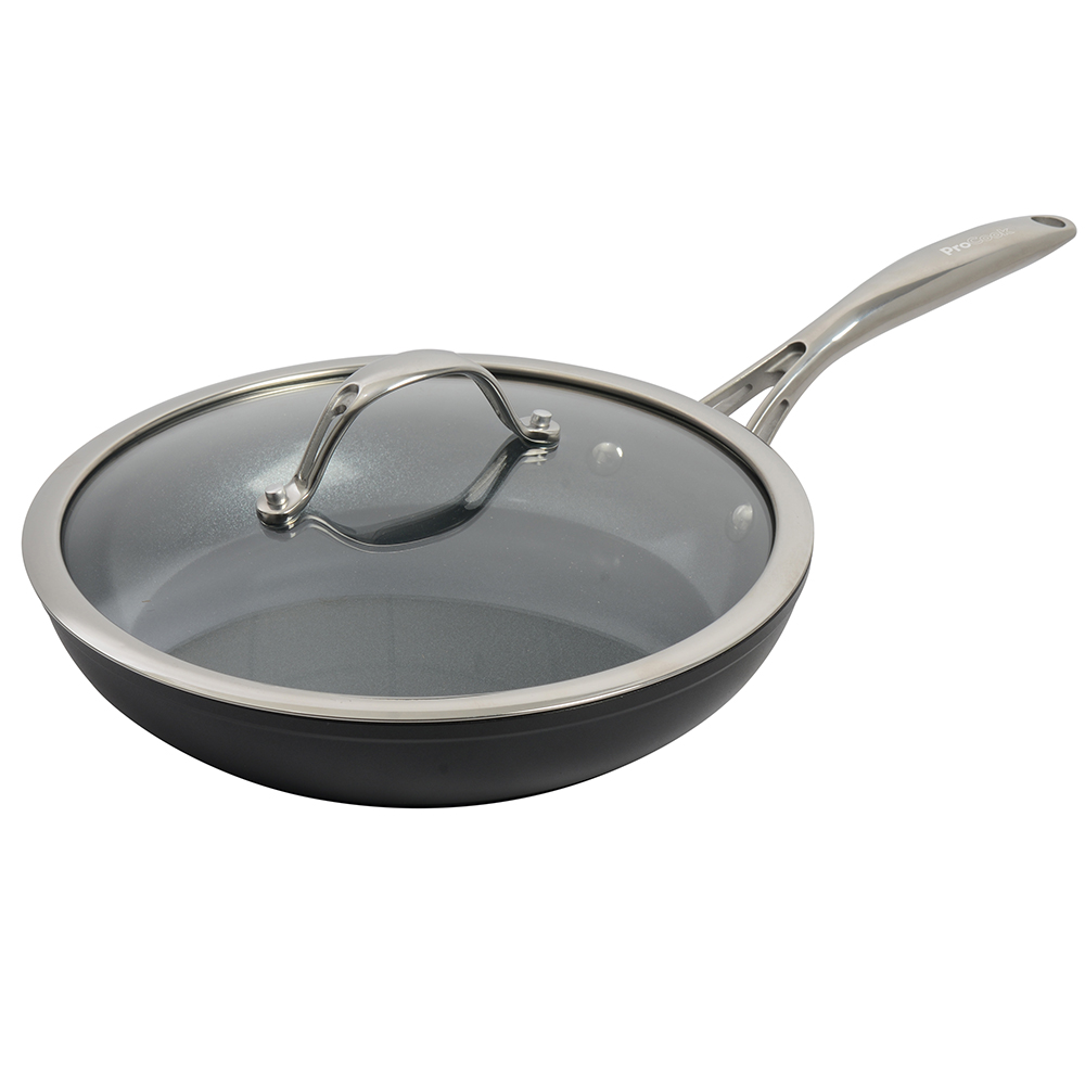 View Ceramic Frying Pan with Lid 24cm Professional Cookware by ProCook information