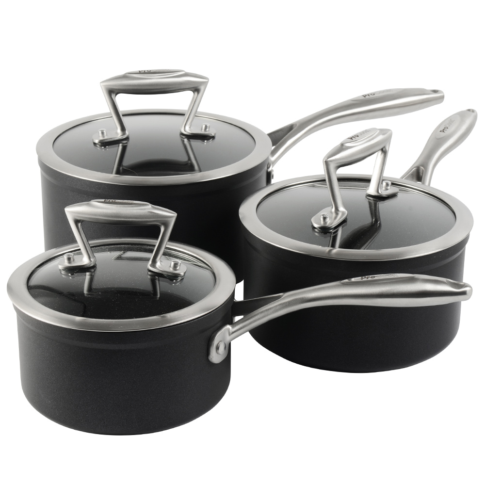 View ProCook Elite Forged Cookware Induction Saucepan Set 3 Piece information