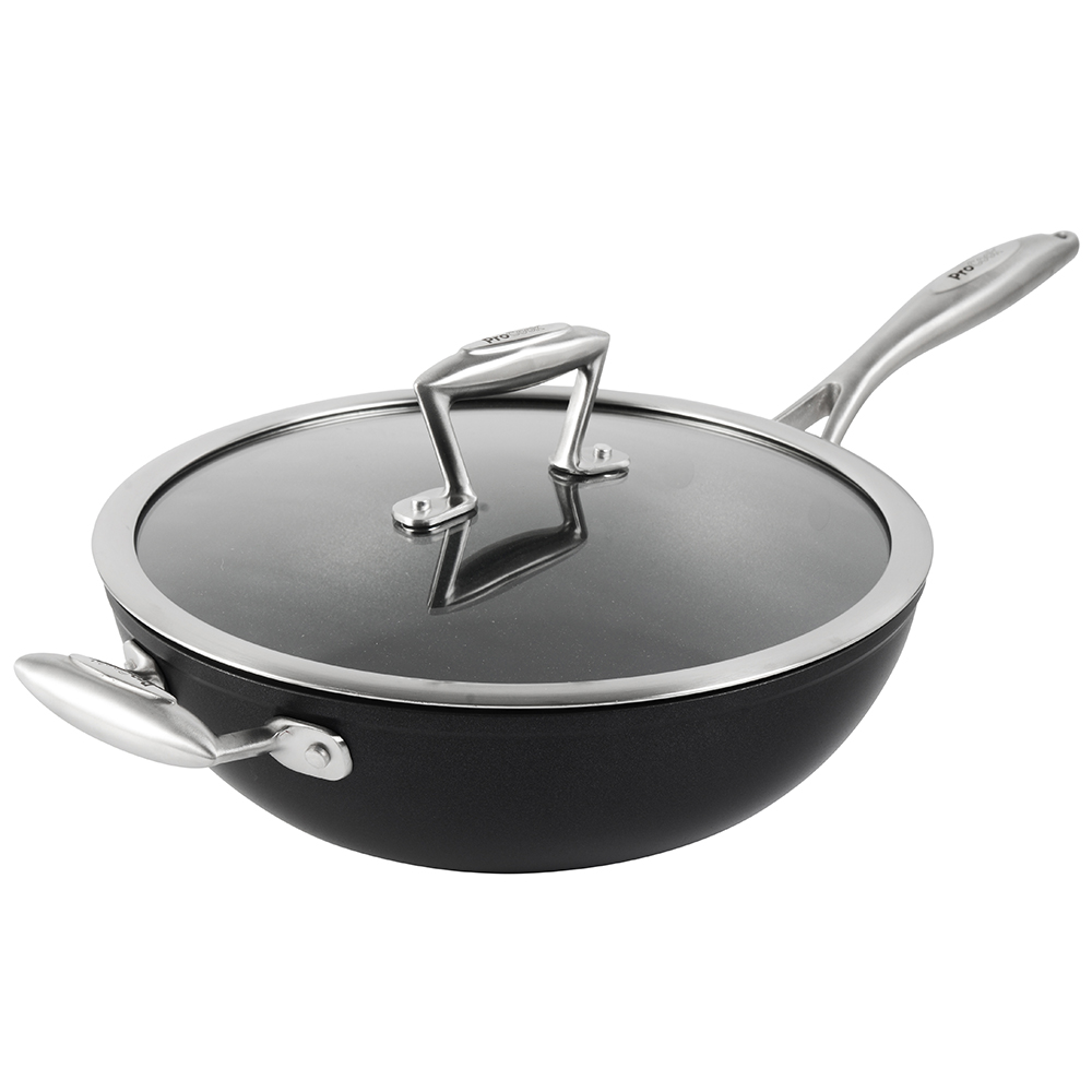 View ProCook Elite Forged Cookware NonStick Induction Wok Lid 28cm information