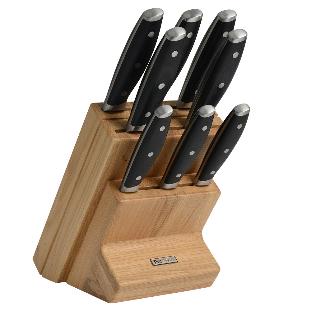 View 8 Piece Knife Set Wooden Block Elite X80 Knives by ProCook information