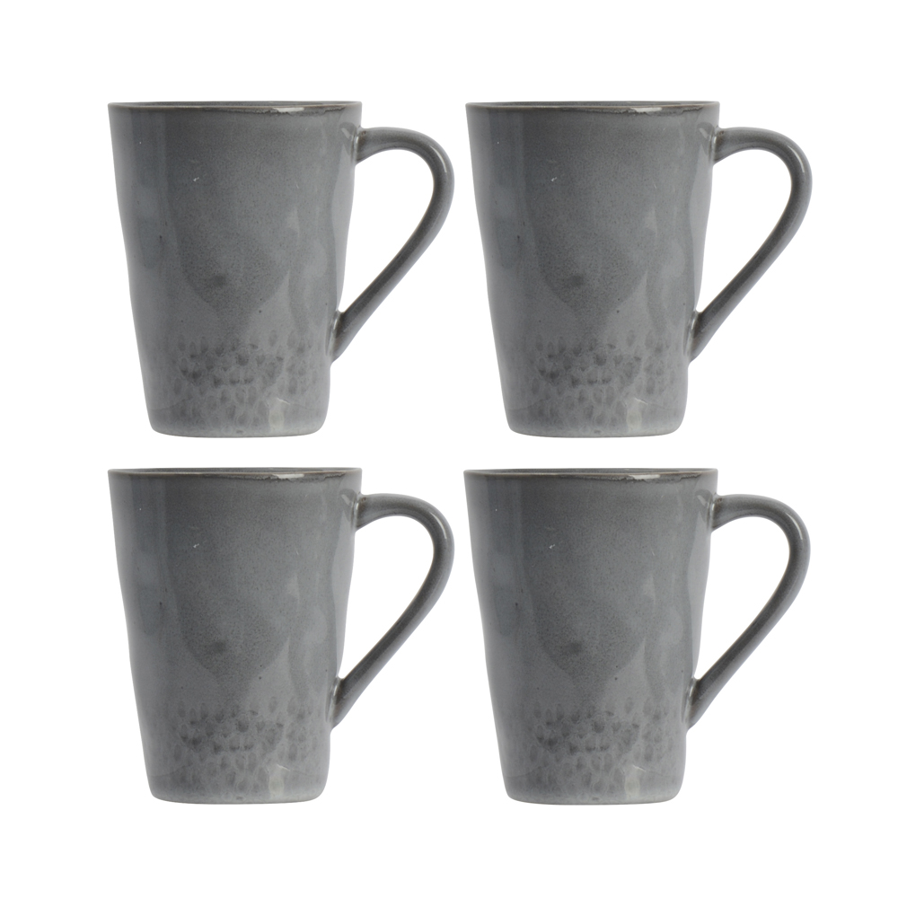 View 4 Charcoal Teardrop Stoneware Mugs Malmo Tableware by ProCook information