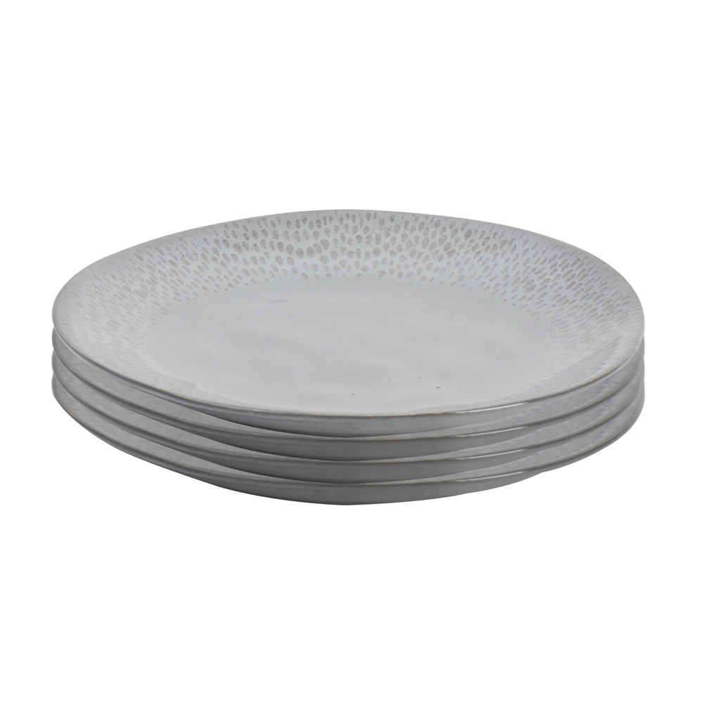 View 4 Grey Teardrop Stoneware Dinner Plates Malmo Tableware by ProCook information