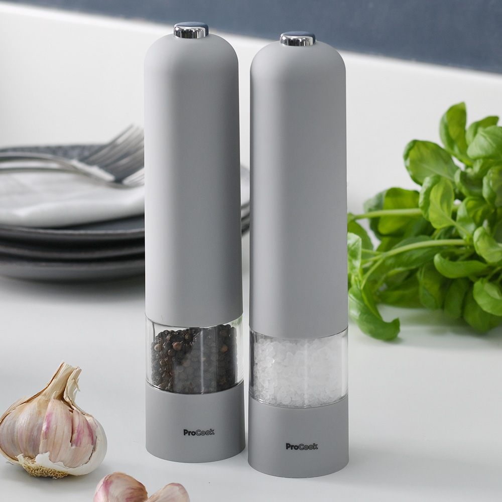 View Electric Salt Pepper Mill Set 22cm Tableware by ProCook information