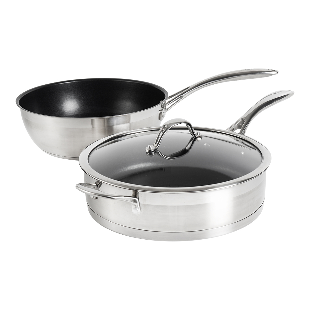 View ProCook Professional Stainless Steel Sauteuse Saute Pan Set information