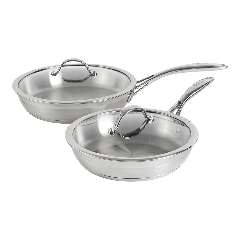 View ProCook Professional Steel Cookware Frying Pan Set 24cm 28cm information